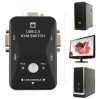 2 portos USB 2.0 VGA KVM Switch doboz a monitor billentyűzet egér megosztásához 2 portos USB 2.0 VGA KVM Switch doboz a monitor billentyűzet egér megosztásához