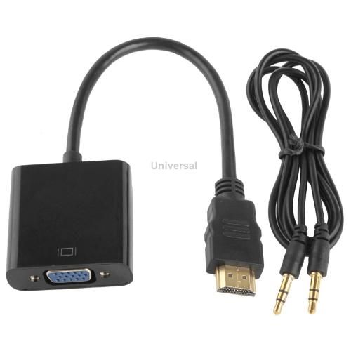 HDMI to VGA adapter átalakító konverter kábel box + hang HDMI to VGA adapter átalakító konverter kábel box + hang