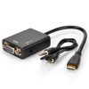 MINI HDMI MINIHDMI to VGA adapter átalakító konverter kábel box + hang audió MINI HDMI MINIHDMI to VGA adapter átalakító konverter kábel box + hang audió