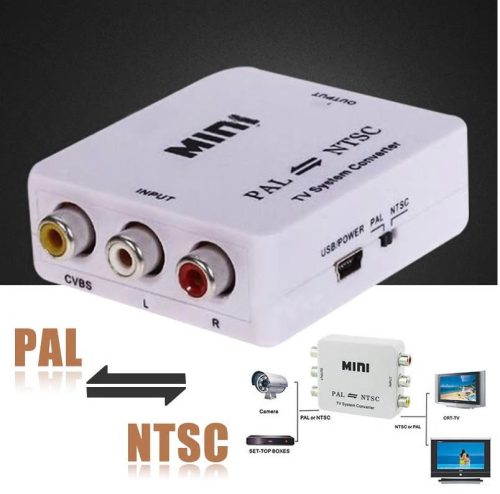 Pal ntsc vagy ntsc pal átalakító konverter adapter mini box