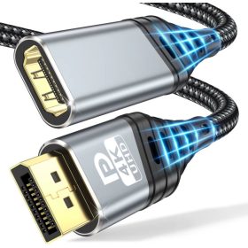   DP-HDMI Kábel 4K 30Hz – DisplayPort Display - HDMI Adapter Kábel Monitorhoz, TV-hez és Projektorhoz