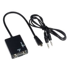 Micro mikro HDMI VGA átalakító adapter + audió hang konverter 