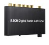 192 kHz-es DAC 5.1 csatornás digitális audio konverter dekóder koaxiális toslink 2,0 csatornás analóg 3,5 mm-es jack kimenethez hangerőszabályzóval