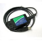   USB ELM327 V1.4 OBDII EOBD CANBUS FT232RL usb fiat alfa autódiagnosztikai kábel