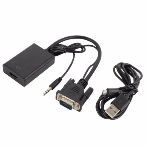 Vga Hdmi konverter tv átalakító adapter aktív + hang 