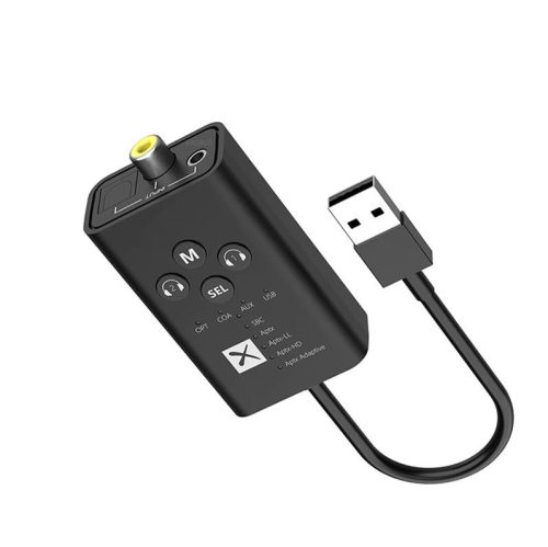 Bluetooth transmitter audió adó dual aptX usb optika 3,5yack coax csatlakozás 