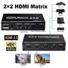 HDMI Matrix 2X2 HDMI Switch Splitter  4K60Hz távirányitóval 