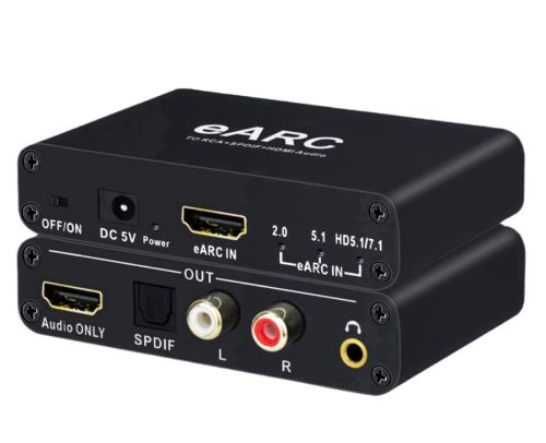 eARC HDMI Audio Extractor eARC hang kinyerő átalakító RCA + SPDIF + HDMI Audio