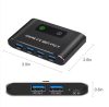  USB 3.0 kapcsoló, 4 portos USB KVM kapcsoló 2 számítógéphez, 4 eszköz megosztása