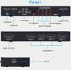 4K HDMI  multiviewer 4x1 1080p képosztó képernyő osztó multi-Viewer elosztó 