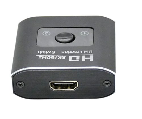 2 portos HDMI switch, bidirekcionális, passzív kétirányú 8K 60HZ kapcsoló