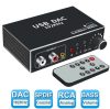 DAC digitális digitál analóg audio konverter optikai koaxiális szál SPDIF-RCA 3,5 mm-es jack hangadapter  usb hangkártya