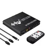   DAC digitális digital analóg audio konverter távirányítóval, 192 kHz-es hangerőszabályzóval és basszus beállítással, optikai