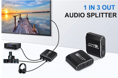 Digitális SPDIF optikai toslink audio Splitter elosztó 1x3 1 bemenet 3 kimenet 