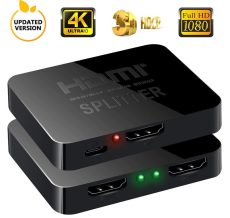 HDMI Splitter elosztó duplázó 1 bemenet 2 kimenet 