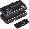 4K HDMI Switch 2 port 2 in 1 Out HDMI2.0b Switcher Audio Extractor eARC 7.1 CH optikai Toslink HDCP2.3 csatlakozóval