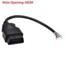   OBD2 16pin szerelhető kábel adapter  apa  diagnosztikai interfész csatlakozó