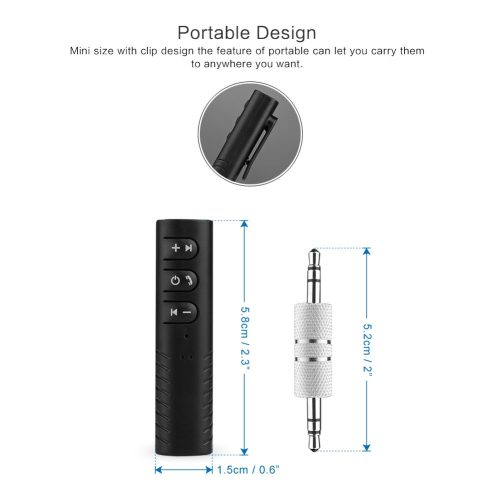 Mini Bluetooth vevő 3.5mm AUX beépített mikrofon