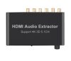 Hdmi extractor 5.1 csatornás rca hangleválasztó 