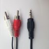 1 m-es audiokábel 3,5-es jack és 2 RCA dugasz-hím 2rca - 3,5 mm-es AUX sztereo audiokábel osztó