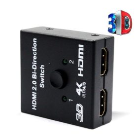   2 portos HDMI switch, bidirekcionális, passzív kétirányú 4k