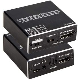   Audio Extractor ARC átalakító adapter hdmi audio leválasztó  HDMI - HDMI + optikai Toslink SPDIF + 3,5 mm