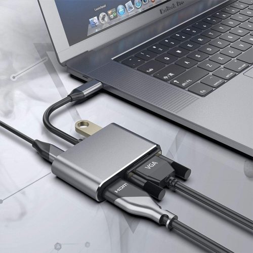 USB-C - HDMI / VGA / USB 3.0 / USB-C adapter átalakitó 