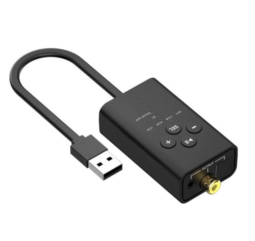 Bluetooth  DAC Audio Konverter –Jack / RCA / Optikai kimenettel usb hangkártya